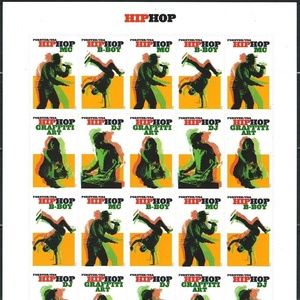 US 2020 MNH # 5480 - 5483 HIP HOP PANE OF 20 STAMPS